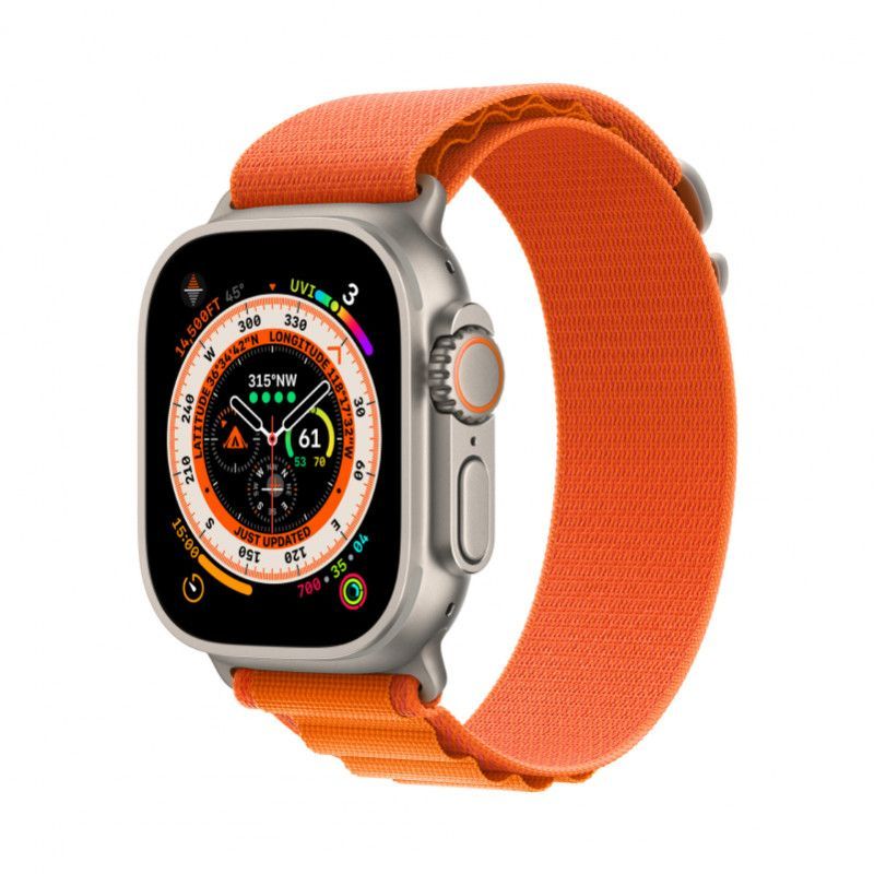 AApple Watch Ultra GPS + Cellular, 49 мм корпус из титана, ремешок Alpine оранжевого цвета