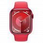 Apple Watch Series 9, 41 мм корпус из алюминия цвета (PRODUCT)RED, спортивный ремешок Красного цвета