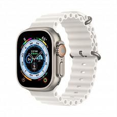 Apple Watch Ultra GPS + Cellular, 49 мм корпус из титана, ремешок Ocean белого цвета