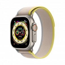 Apple Watch Ultra GPS + Cellular, 49 мм корпус из титана, ремешок Trail желтого/бежевого цвета