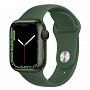 Apple Watch Series 7, 41 мм корпус из алюминия Зеленого цвета, спортивный ремешок цвета «Зелёный клевер»