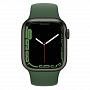 Apple Watch Series 7, 41 мм корпус из алюминия Зеленого цвета, спортивный ремешок цвета «Зелёный клевер»