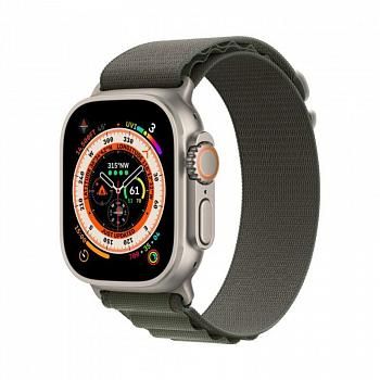 Apple Watch Ultra GPS + Cellular, 49 мм корпус из титана, ремешок Alpine зеленого цвета