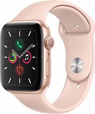 Apple Watch Series 5, 44 мм, корпус из алюминия золотого цвета, ремешок цвета «розовый песок
