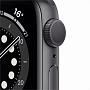 Apple Watch Series 6, 44мм, корпус из алюминия цвета «серый космос», спортивный ремешок чёрного цвета